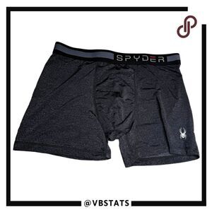 Spyder Men's Performance Sports Mesh Pull On Boxer Brief Gray Size Large